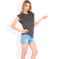 Ribbed Knit Sleeveless Top with Shoulder Detail