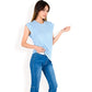 Ribbed Knit Sleeveless Top with Shoulder Detail