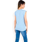 Ribbed Knit Sleeveless Top with Shoulder Detail
