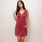 Women's Textured Knit Sleeveless Romper with Button Front Detail and Side Pockets
