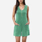 Women's Textured Knit Sleeveless Romper with Button Front Detail and Side Pockets