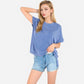 Women's Oversized Knit Pullover Top with Side Slits and Ribbed Texture