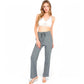 High Waist Wide Leg Lounge Pants with Drawstring