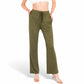 High Waist Wide Leg Lounge Pants with Drawstring