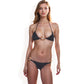 Triangle Bikini Set with Gold Metal Accents and Adjustable Tie Straps