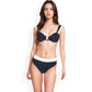 Contrast Strap High Waist Bikini Set with Bow Tie Detail