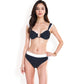 Contrast Strap High Waist Bikini Set with Bow Tie Detail