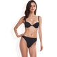 Ribbed Underwire Bikini Set with Adjustable Straps and High-Cut Bottom