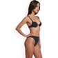 Ribbed Underwire Bikini Set with Adjustable Straps and High-Cut Bottom