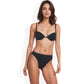 Ribbed Underwire Bikini Set with Adjustable Straps and High-Cut Bottom