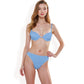 Ribbed Underwire Bikini Set with Adjustable Straps and High-Cut Bottom