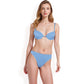 Ribbed Underwire Bikini Set with Adjustable Straps and High-Cut Bottom