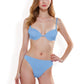 Ribbed Underwire Bikini Set with Adjustable Straps and High-Cut Bottom