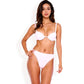 Ribbed Underwire Bikini Set with Adjustable Straps and High-Cut Bottom