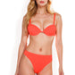 Ribbed Underwire Bikini Set with Adjustable Straps and High-Cut Bottom