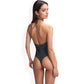 Halter Neck One-Piece Swimsuit with Plunge V-Neckline