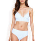 High-Waisted Bikini Set with Striped Print and Triangle Top