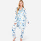 Lounge Women's Floral Print 3-Piece Pajama Set with Long Cardigan