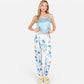 Lounge Women's Floral Print 3-Piece Pajama Set with Long Cardigan