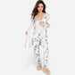 Lounge Women's Floral Print 3-Piece Pajama Set with Long Cardigan