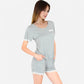 Lounge Women's Lace Trim Short Sleeve Pajama Set with Pocket Detail