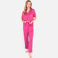 Lounge Women's Polka Dot Short Sleeve Button-Up Pajama Set with Pocket Detail
