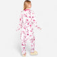 Lounge Women's Floral Print 3-Piece Pajama Set with Long Cardigan and Elastic Waist Pants