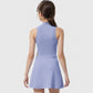Women's Sleeveless Polo Dress with Zipper Collar