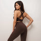 Women's Strappy Back Sports Bra with High Support