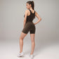 Active Women's Ruched Front Sports Tank with Stretchy Shoulder Straps