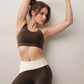 Women's Scoop Neck Sports Bra with Double Strap Design