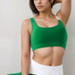 Women's Scoop Neck Sports Bra with Double Strap Design