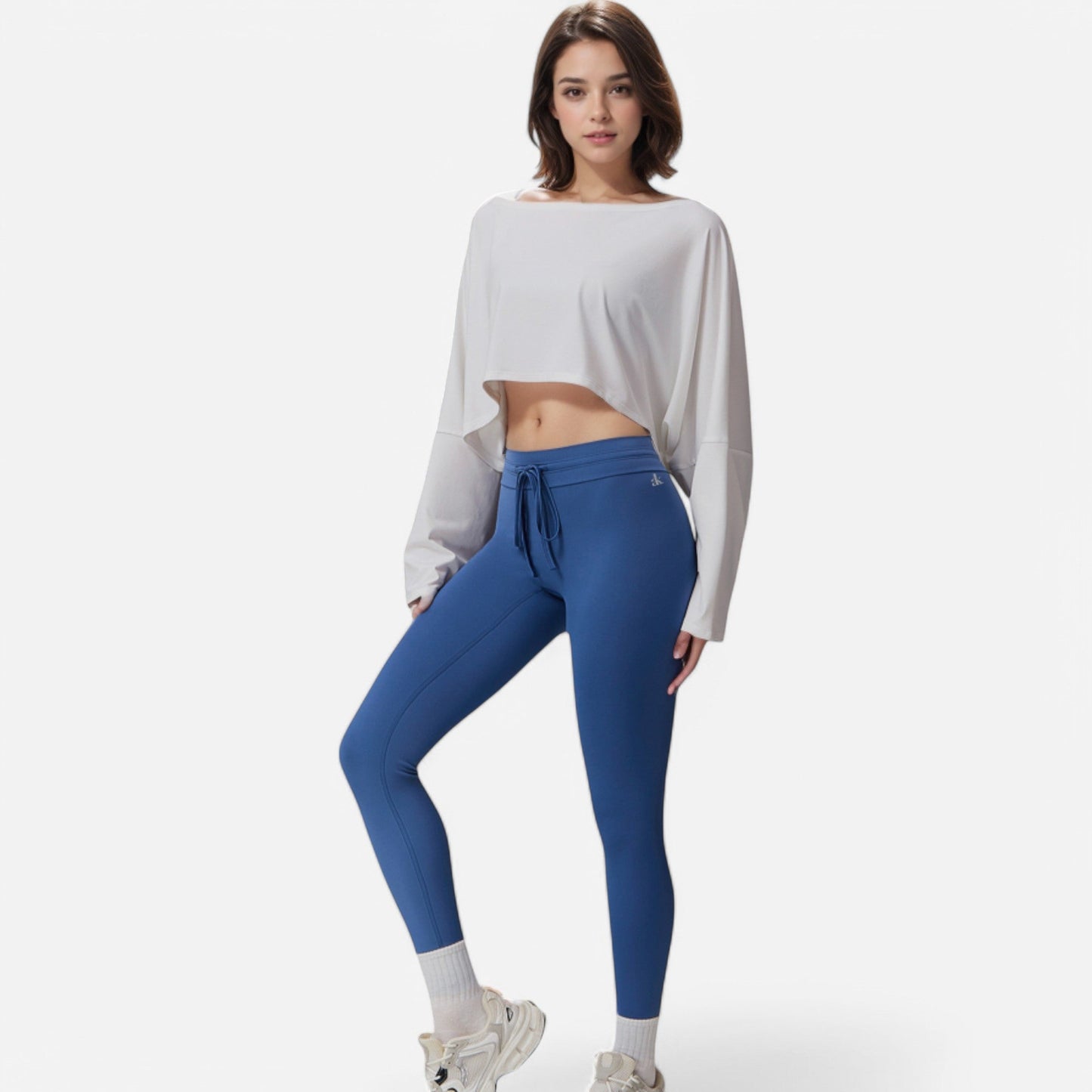 Cropped Long Sleeve Pullover with Wide Boat Neck