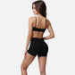High Waist Athletic Shorts with Adjustable Drawstring