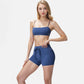 High Waist Athletic Shorts with Adjustable Drawstring