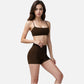 High Waist Athletic Shorts with Adjustable Drawstring