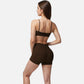 High Waist Athletic Shorts with Adjustable Drawstring
