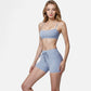 High Waist Athletic Shorts with Adjustable Drawstring