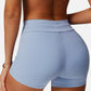 High Waist Athletic Shorts with Adjustable Drawstring