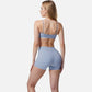 High Waist Athletic Shorts with Adjustable Drawstring