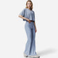 High Waist Flare Athletic Pants with Drawstring Waist