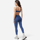 High Waist Drawstring Leggings with Stretchy Fit - Large, Black