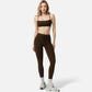 High Waist Drawstring Leggings with Stretchy Fit - Large, Black