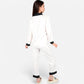 Lounge Women's Satin Pajama Set with Contrast Trim and Button-Up Top