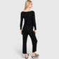 Lounge Women's 3-Piece Lounge Pajama Set with Camisole, Button-Up Top, and Wide-Leg Pants
