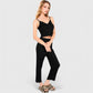 Lounge Women's 3-Piece Lounge Pajama Set with Camisole, Button-Up Top, and Wide-Leg Pants