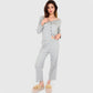 Lounge Women's 3-Piece Lounge Pajama Set with Camisole, Button-Up Top, and Wide-Leg Pants
