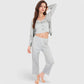 Lounge Women's 3-Piece Lounge Pajama Set with Camisole, Button-Up Top, and Wide-Leg Pants