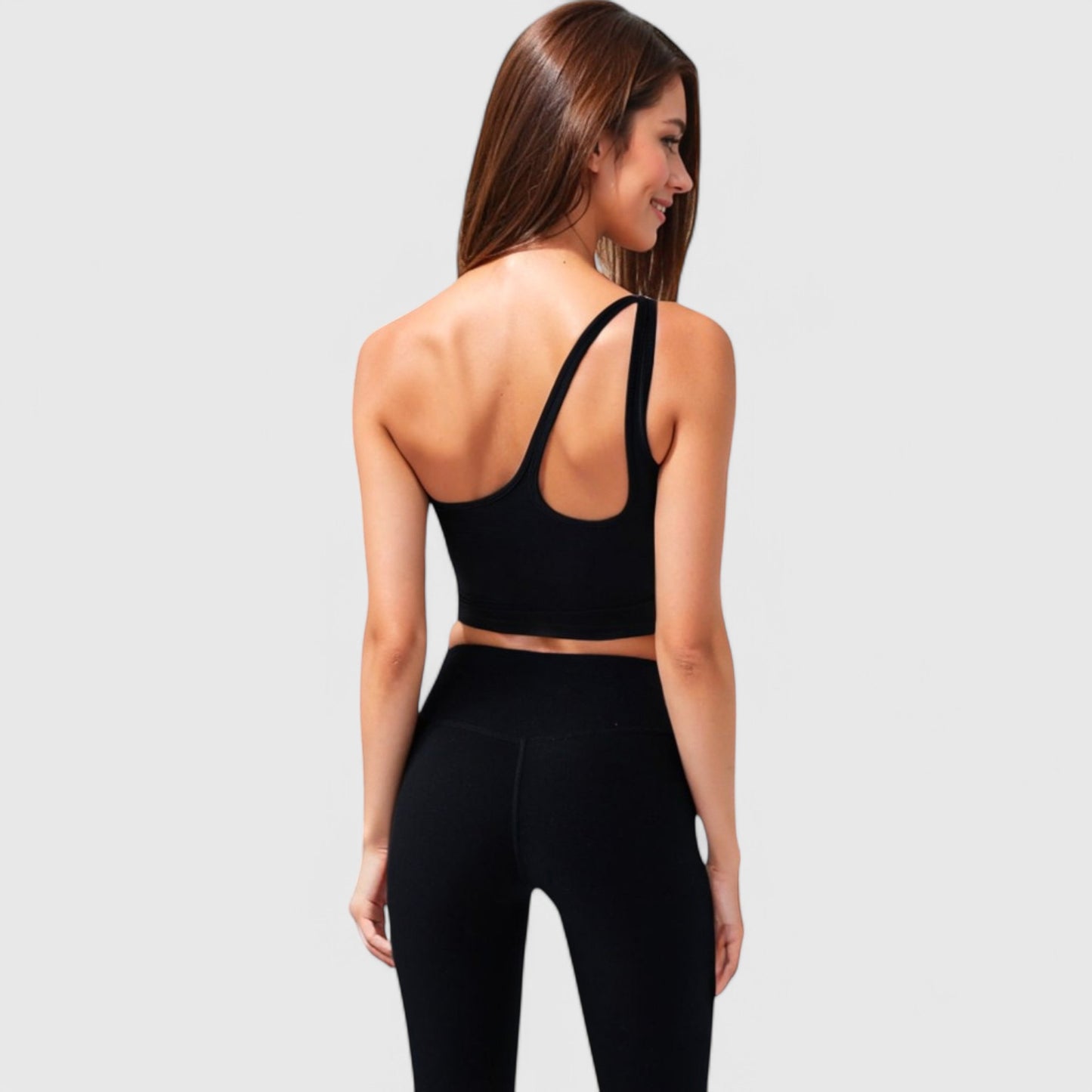 Active Women's One Shoulder Cutout Athletic Crop Top