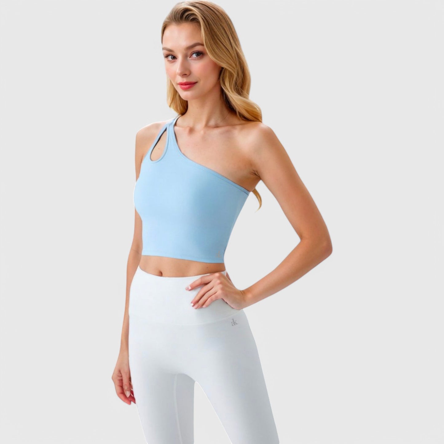 Active Women's One Shoulder Cutout Athletic Crop Top